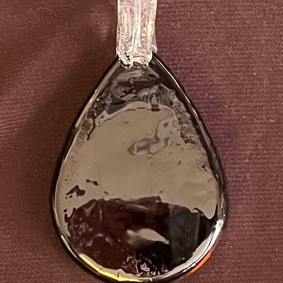 3D Graphic Lampwork & Dichroic Glass Pendant - Picture 3 of 8